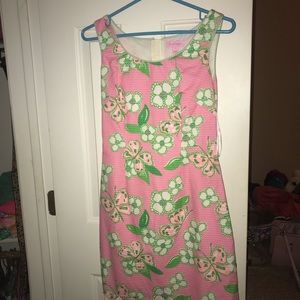 Lily Pulitzer Pink Tootsie Print Shift Dress